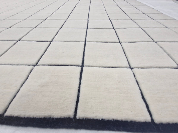 Off White Wool Area Rug