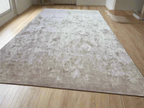 Pearl White Color viscose Silk Rug