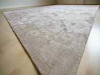 Pearl White Color viscose Silk Rug