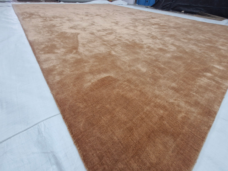 Copper Color viscose Silk Rug