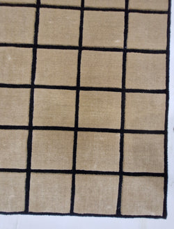 Brown Black Wool Area Rug