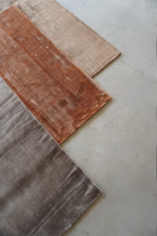 Pearl White Color viscose Silk Rug