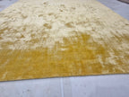 Yellow Hand-Loomed Viscose Silk Rug