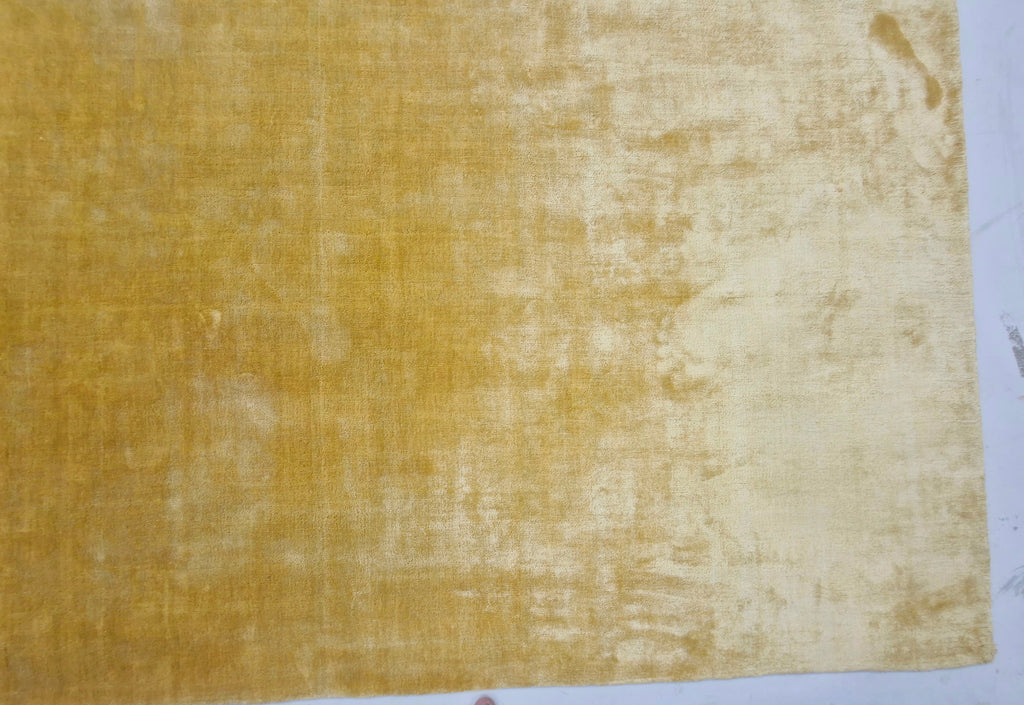 Yellow Hand-Loomed Viscose Silk Rug