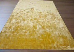 Turmeric yellow Hand-Loomed Viscose Silk Rug