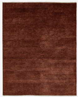 Earth Red Luxury Hand-Knotted Artistry Texture Rug