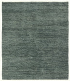 Evergreen color Hand-Knotted Wool Area Rug
