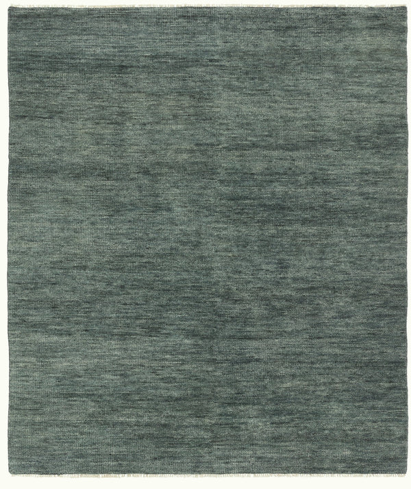 Evergreen color Hand-Knotted Wool Area Rug