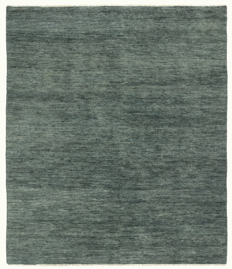 Evergreen color Hand-Knotted Wool Area Rug