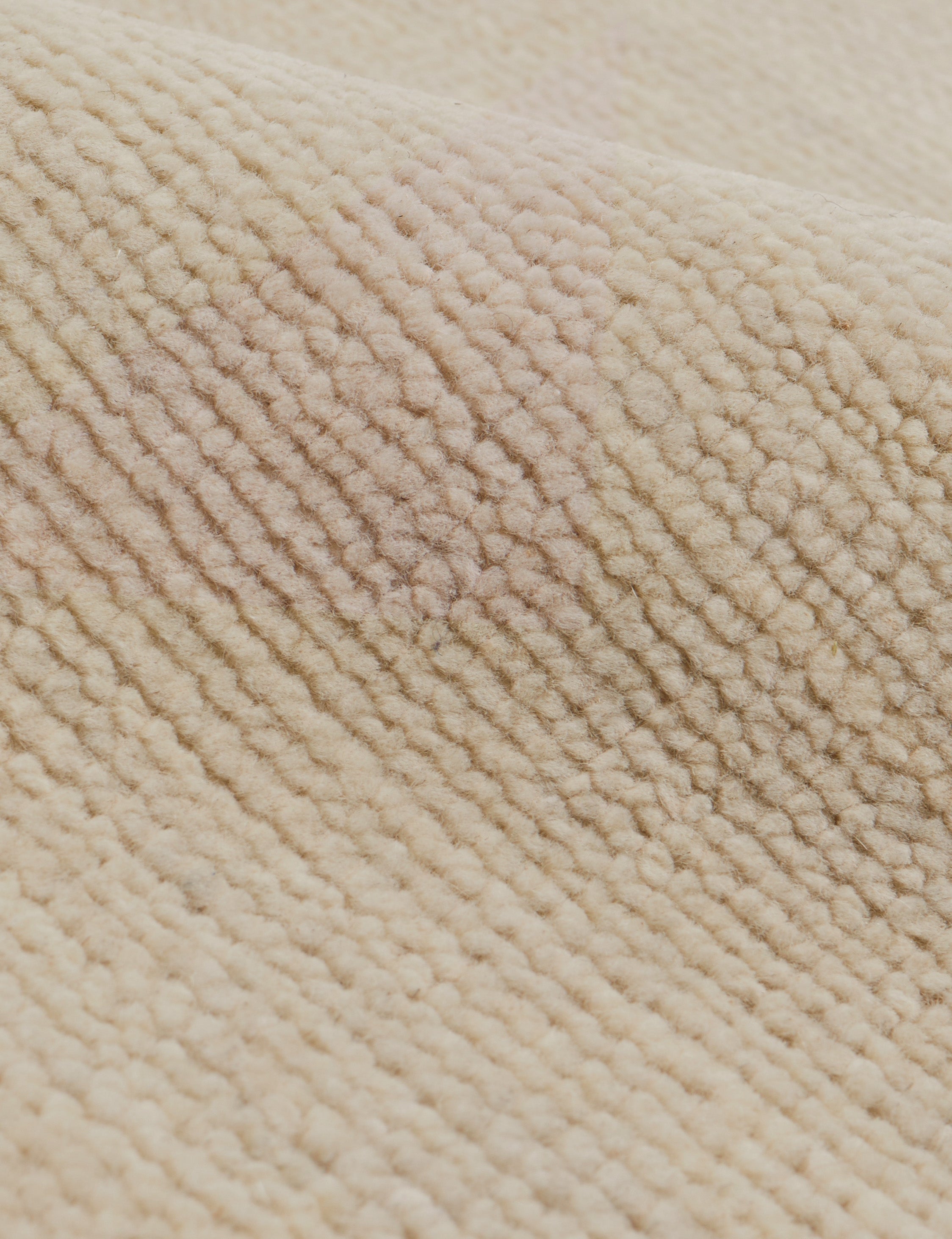 Ivory color Hand-Knotted Wool Solid Area Rug