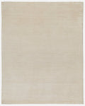 Ivory color Hand-Knotted Wool Solid Area Rug