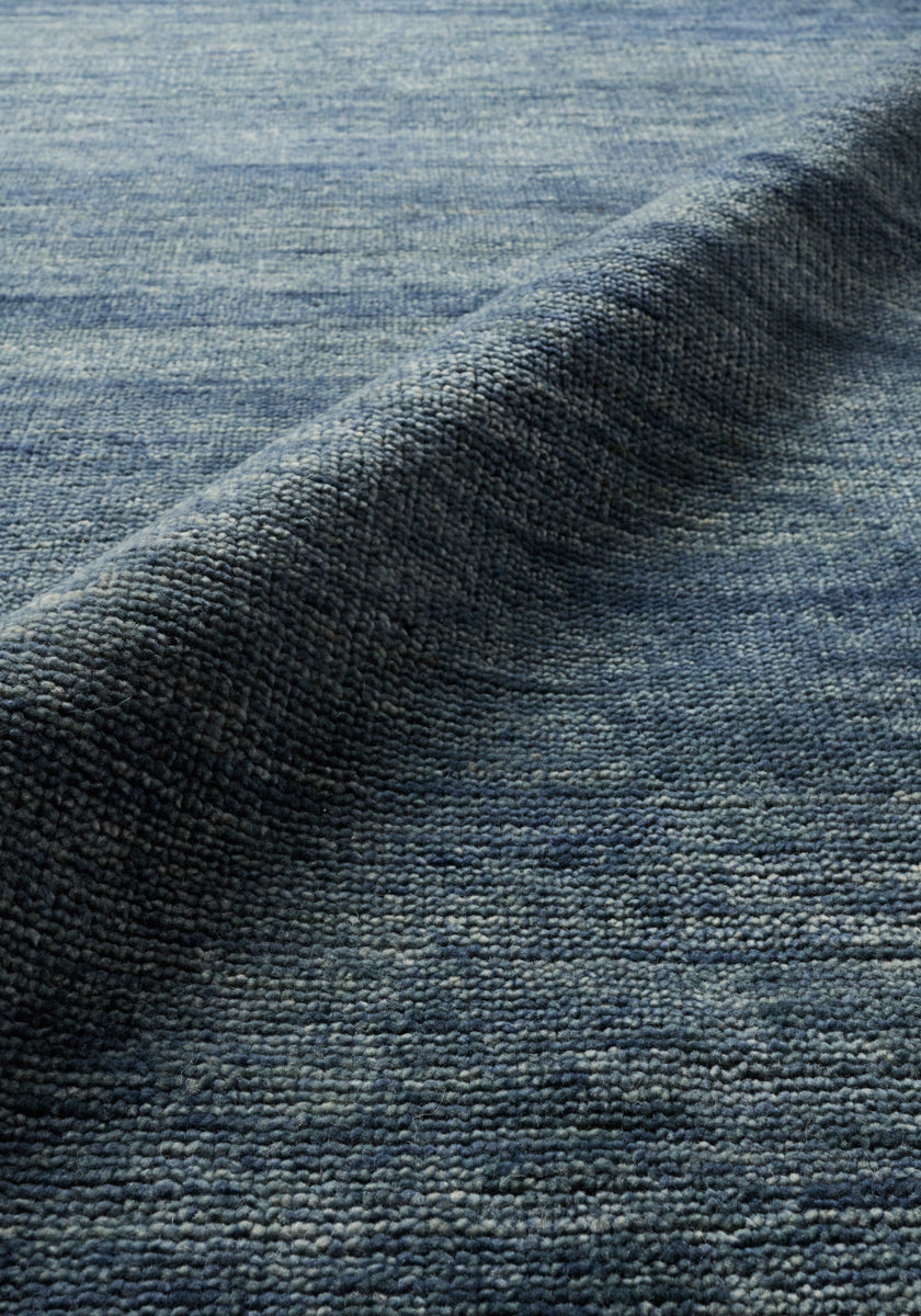 Aqua Blue Color Gabbeh Hand-Knotted Rug