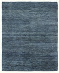 Aqua Blue Color Gabbeh Hand-Knotted Rug