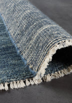 Aqua Blue Color Gabbeh Hand-Knotted Rug
