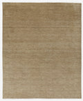 Moss Brown color Hand-Knotted Wool Area Rug