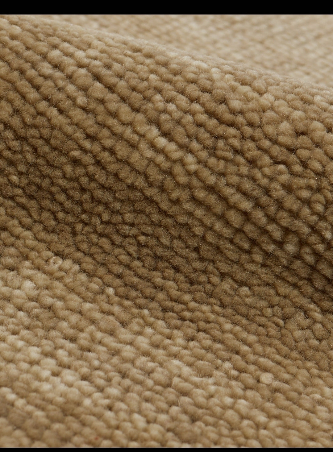 Moss Brown color Hand-Knotted Wool Area Rug