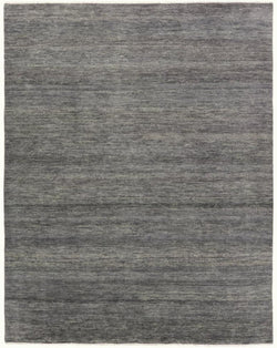 Slate Color Hand-Knotted Wool Area Rug