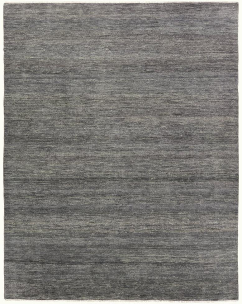 Slate Color Hand-Knotted Wool Area Rug