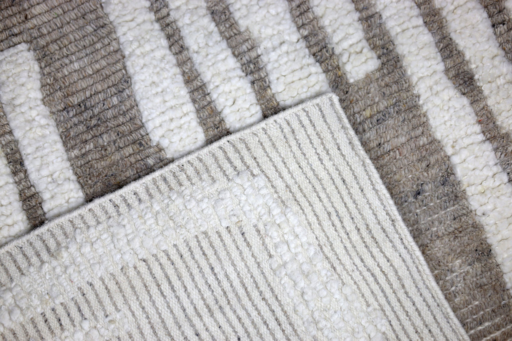 White & Beige Moroccan Rug 