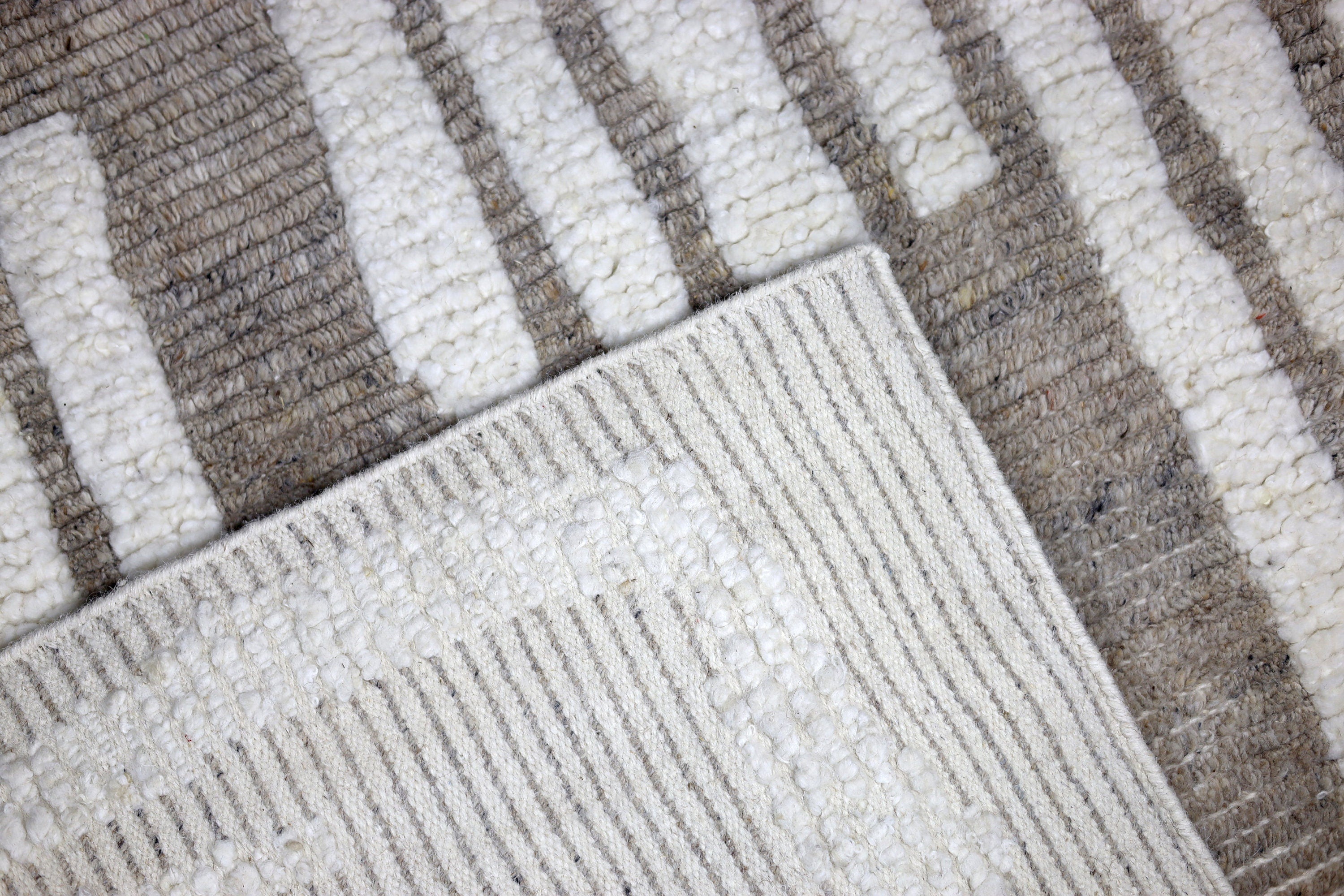 White & Beige Moroccan Rug 