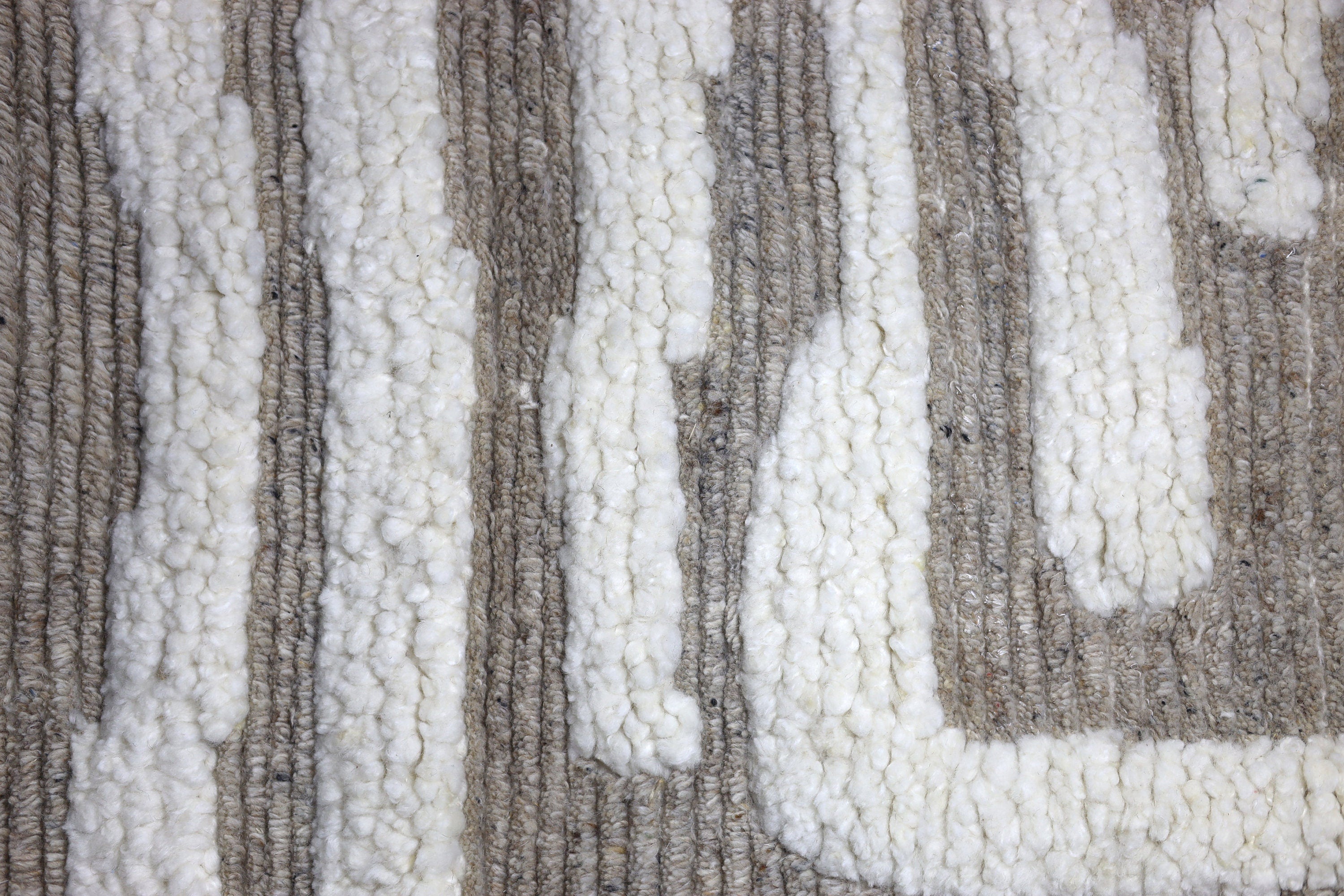 White & Beige Moroccan Rug 