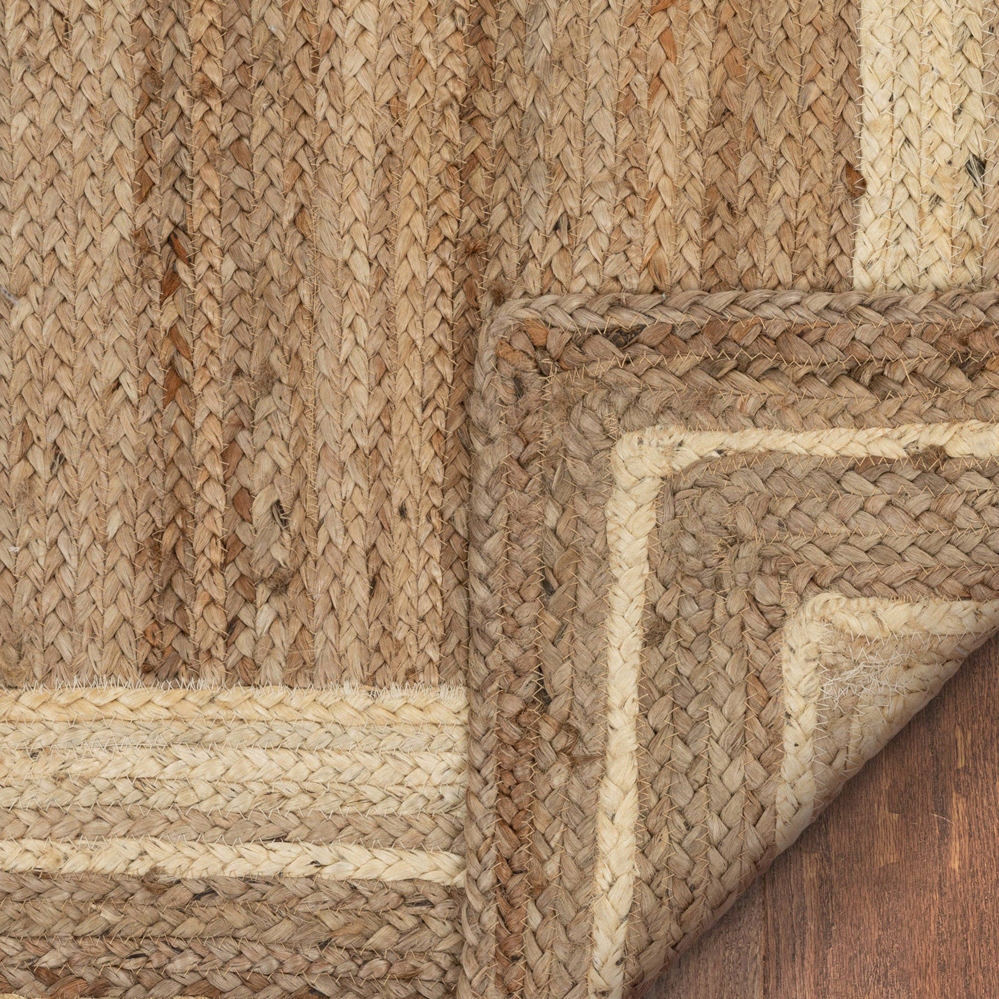 Braided Beige Jute Rug | Natural Jute Rug | ROYAL COTTAGE