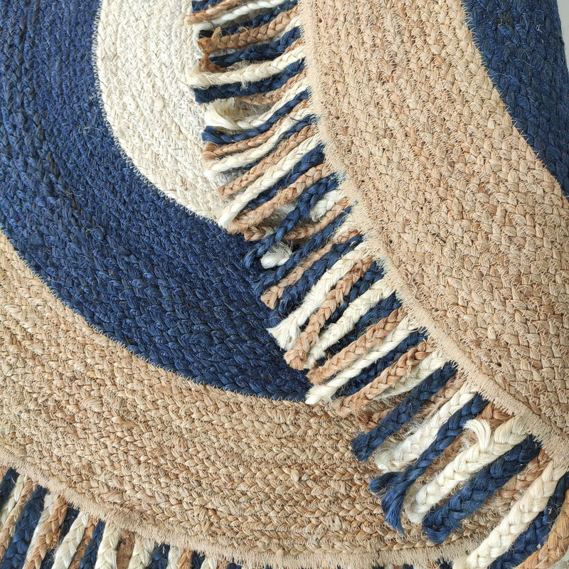 Hand braided Natural Hand woven jute rug