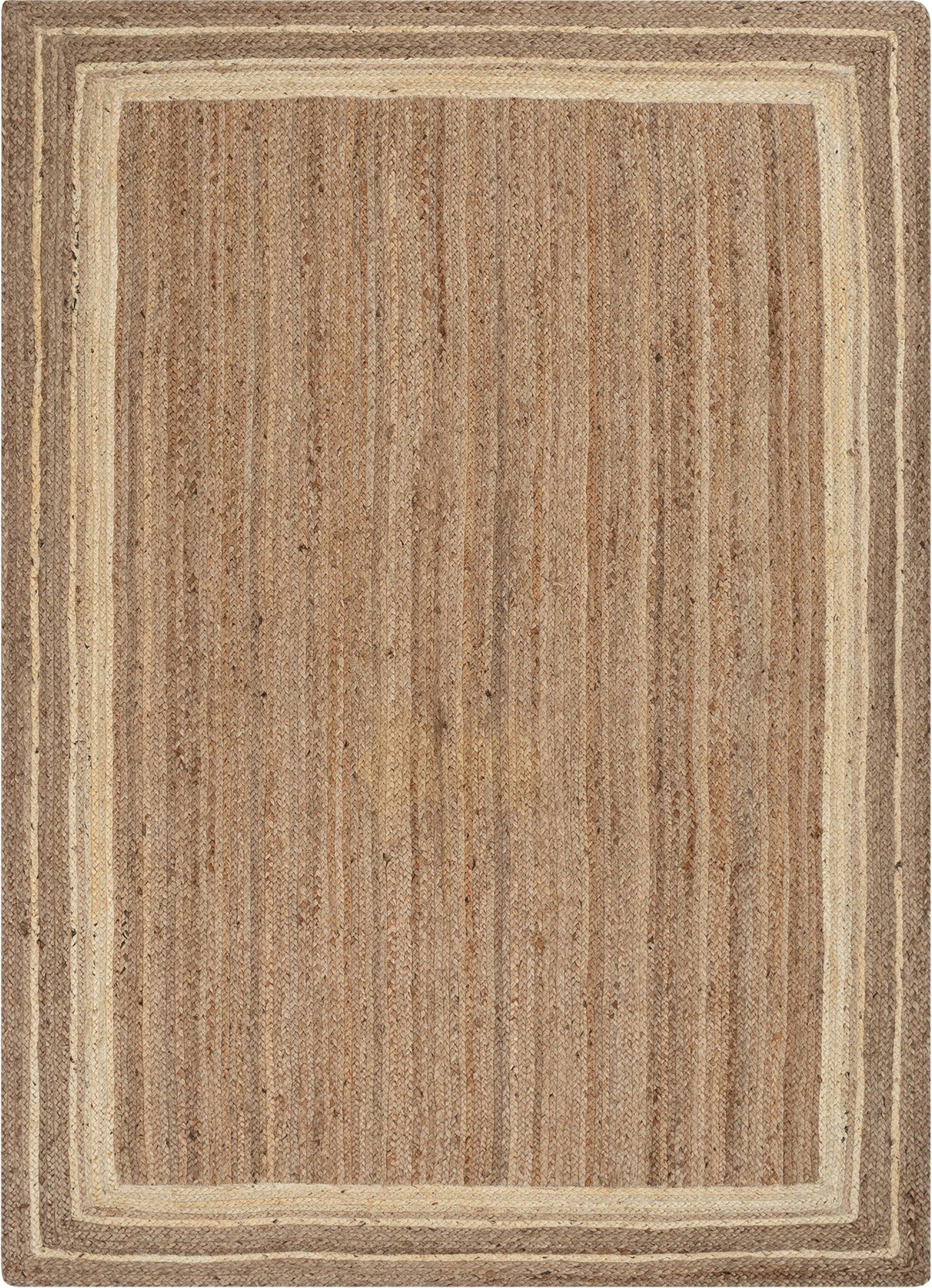 Braided Beige Jute Rug | Natural Jute Rug | ROYAL COTTAGE