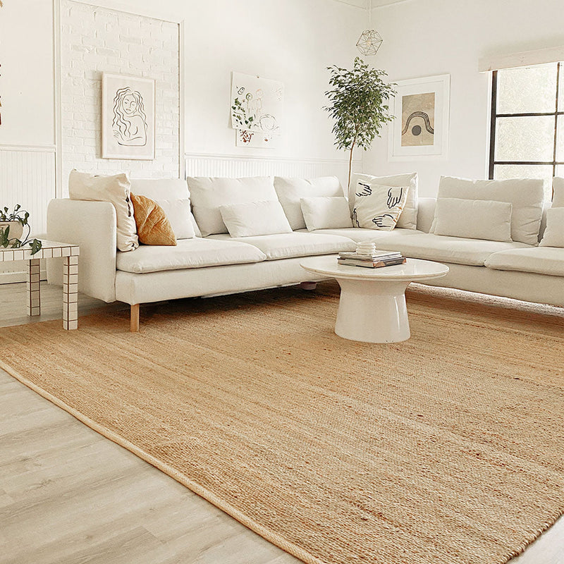 Rustic Braided Natural Jute Area Rug