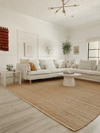 Rustic Braided Natural Jute Area Rug