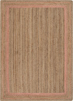 Hand Braided Pink Rug | Natural Jute Rug | ROYAL COTTAGE
