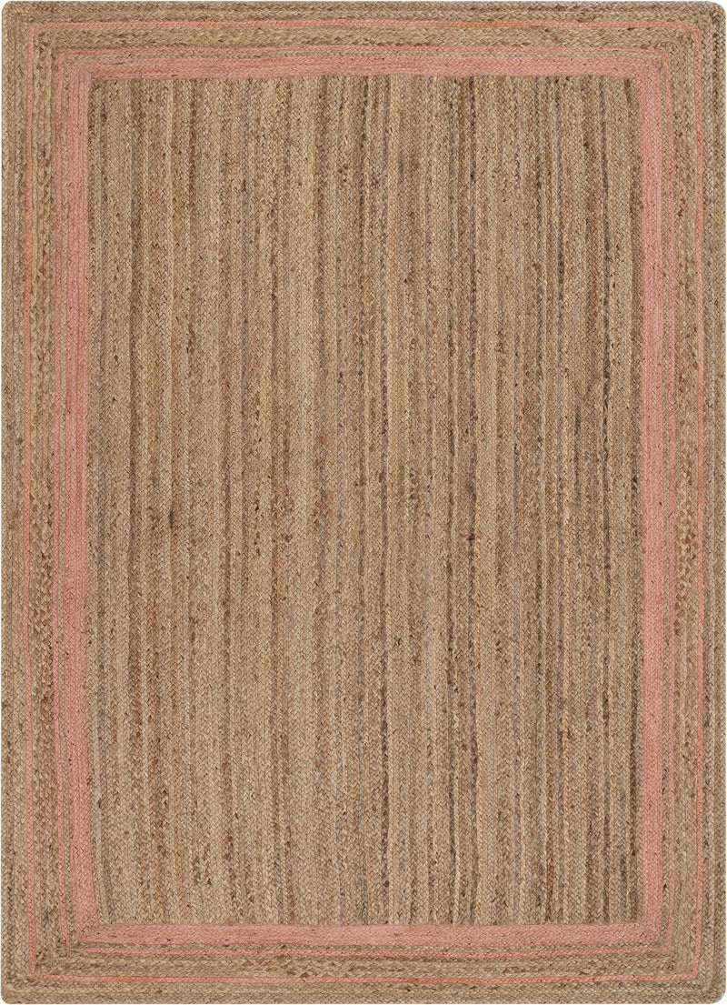 Hand Braided Pink Rug | Natural Jute Rug | ROYAL COTTAGE