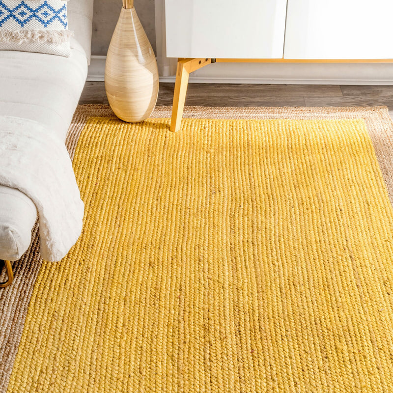 Golden Bohemian Jute Rug | Bohemian Jute Rug | ROYAL COTTAGE