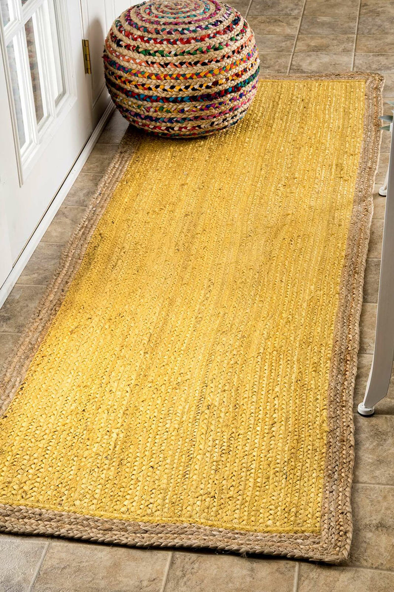 Golden Bohemian Natural Jute Rug