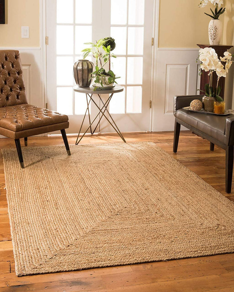 8x8 Feet Handwoven Square Gray & White Kilim Rug for Dining Room/ Living room/ Office/ Bathroom/ top Garden Etc. 4X4 Ft up to 12X12 Feet.