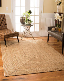 Braided Natural Jute Rug | Natural Jute Rug | ROYAL COTTAGE