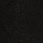 Black Jute Braided Round Rug