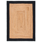 Braided Black & Jute Rug | Black & Jute Rug | ROYAL COTTAGE