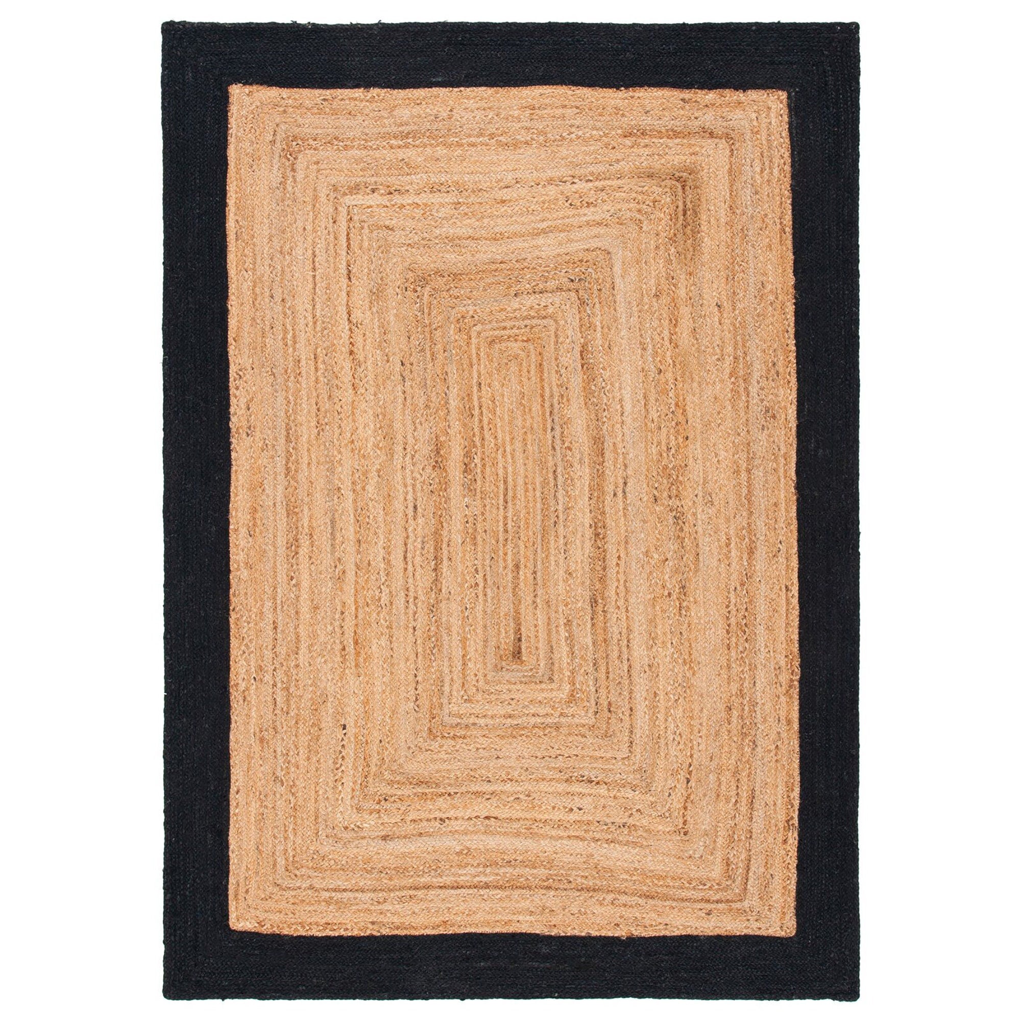 Braided Black & Jute Rug | Black & Jute Rug | ROYAL COTTAGE