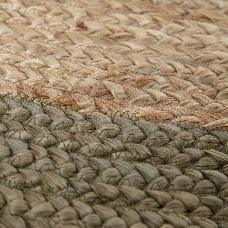 Olive Green Jute Round Rug