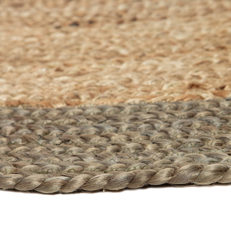 Olive Green Jute Round Rug