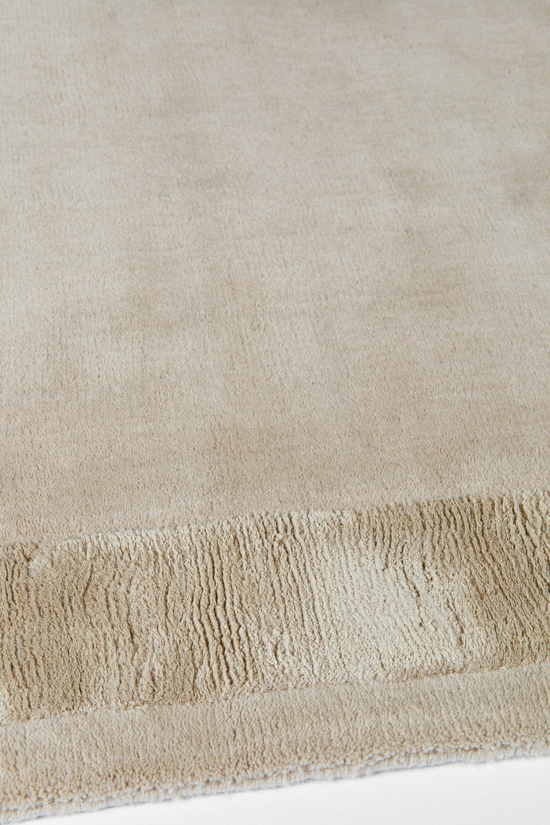 Beige Premium Wool & Viscose Rug