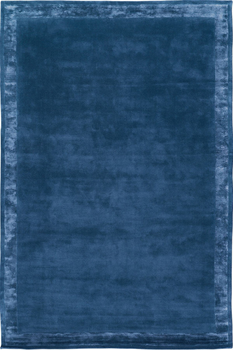 Royal Blue Handmade Wool & Viscose Rug