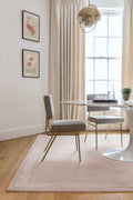Pastel Pink Handmade Wool & Viscose Rug