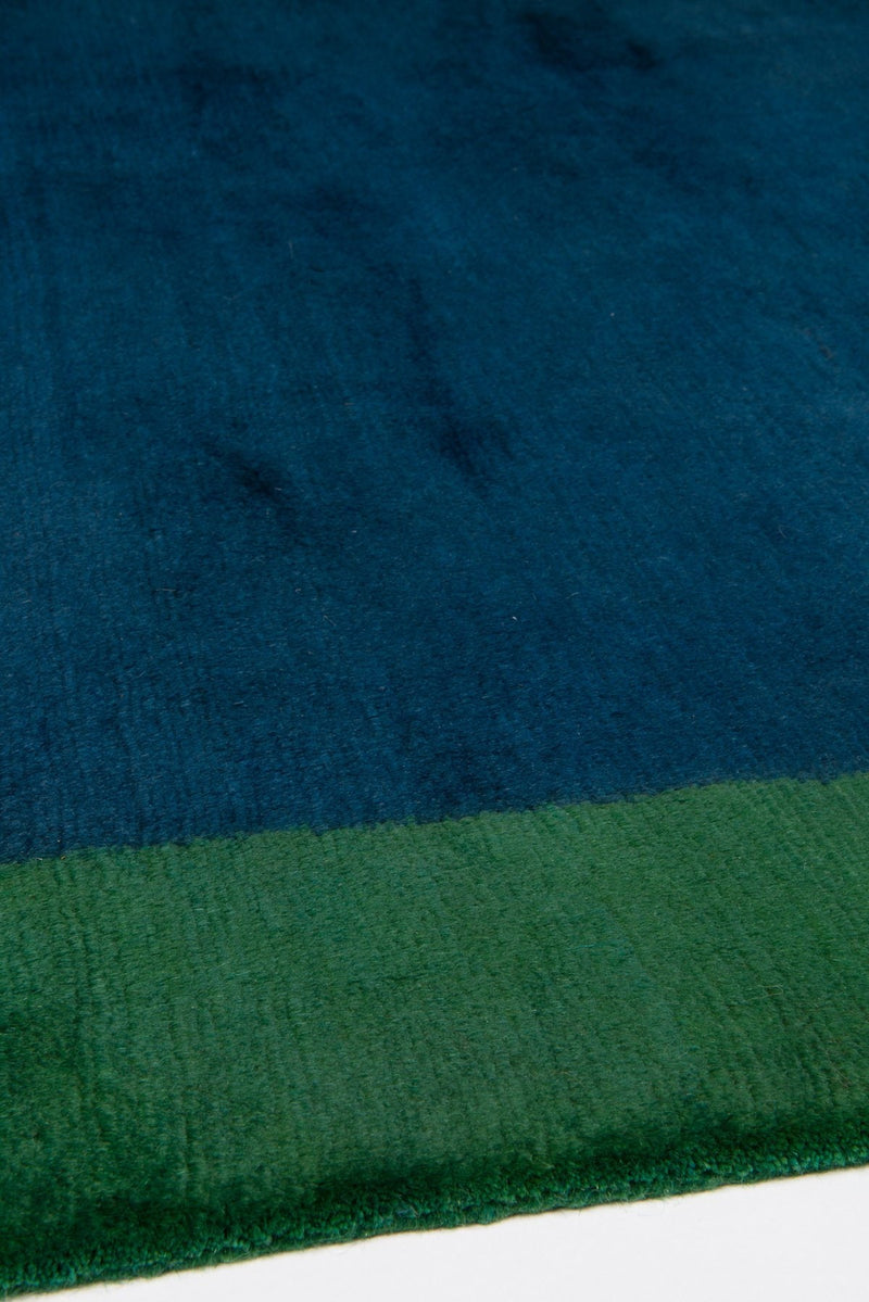 Blue & Green Handmade Wool Luxury Rug