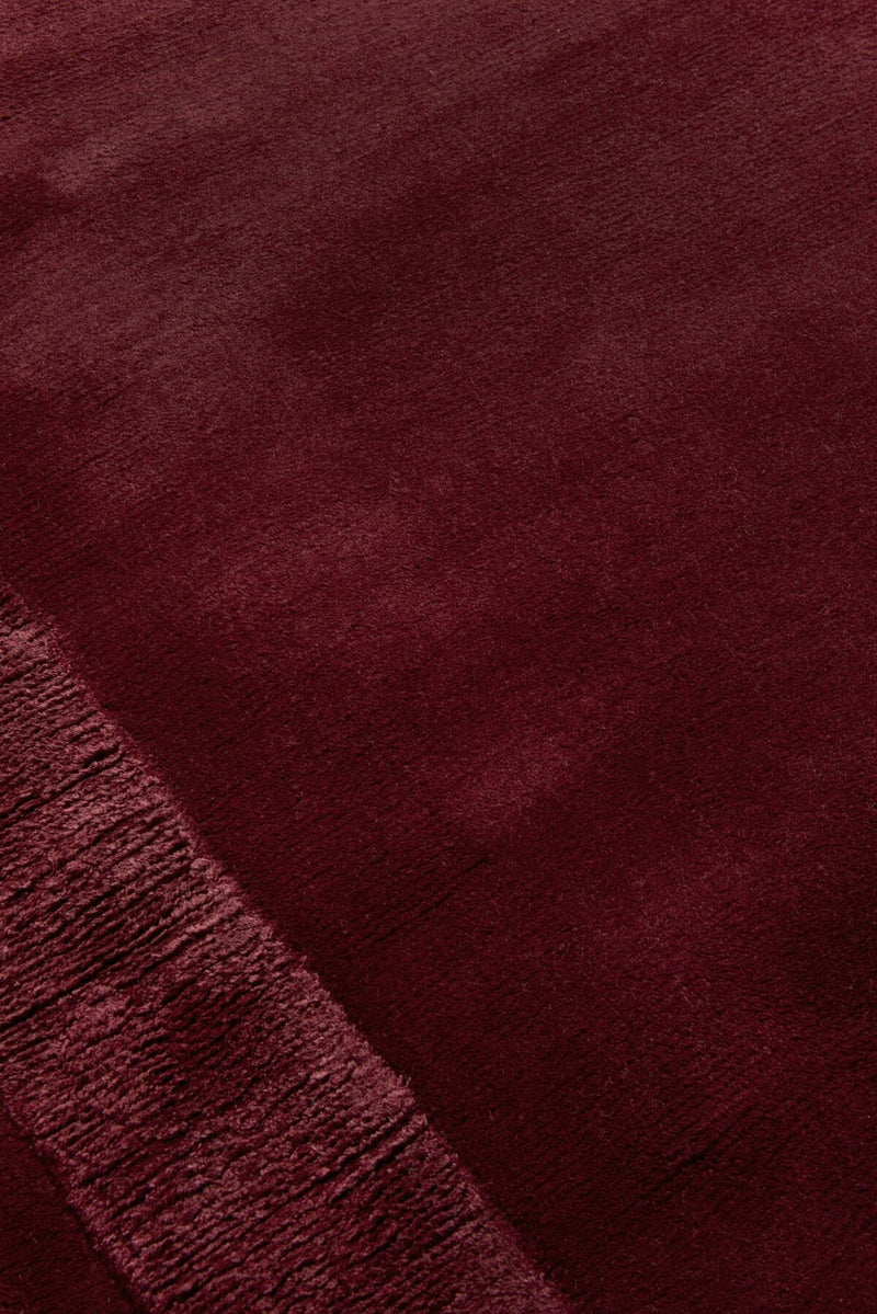 Maroon Luxe Wool & Viscose Rug