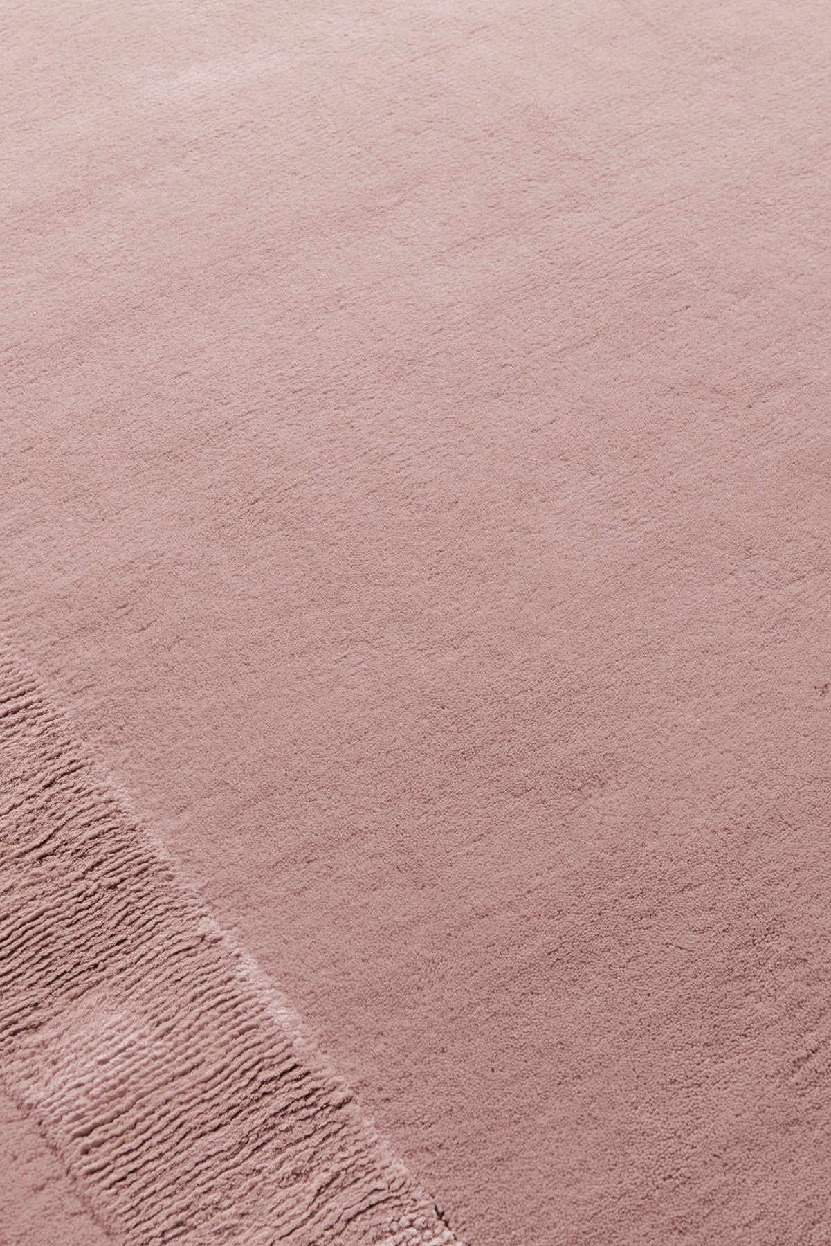 Rose Pink Handmade Wool & Viscose Rug