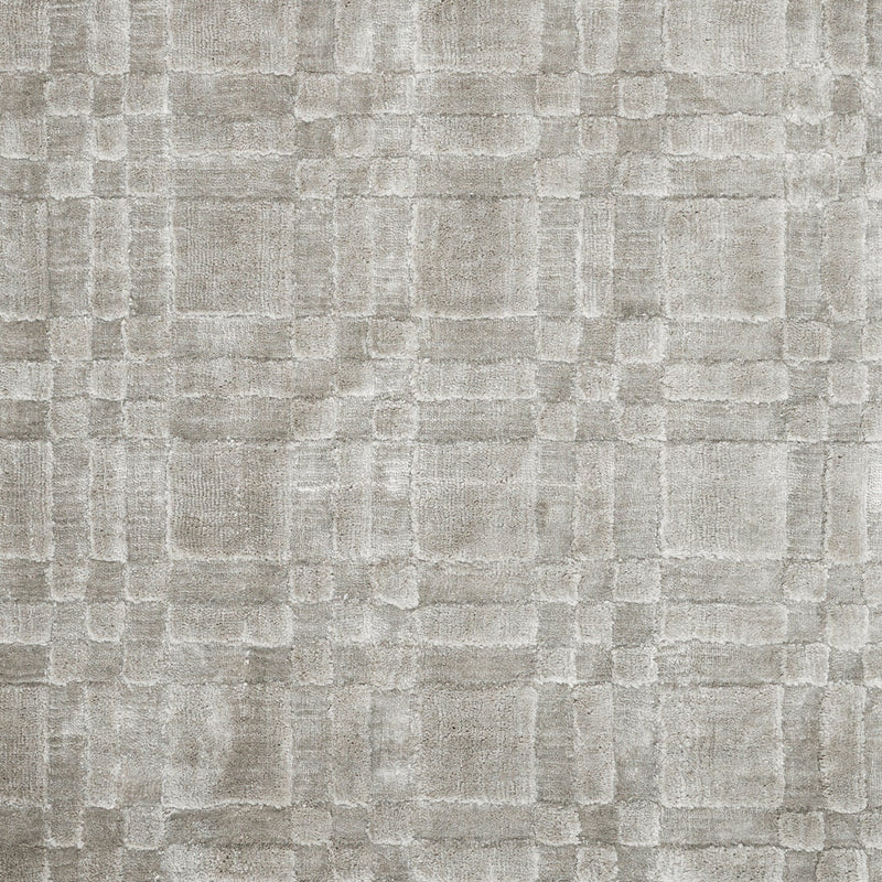 Premium Silver Viscose Silk Blocks Rug