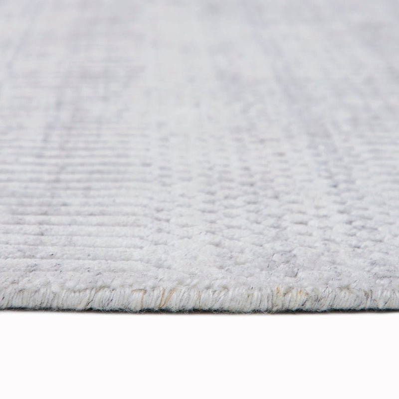 White Viscose Silk Rug