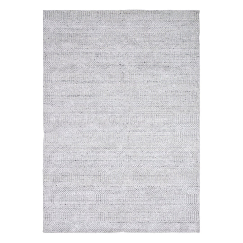 White Viscose Silk Rug